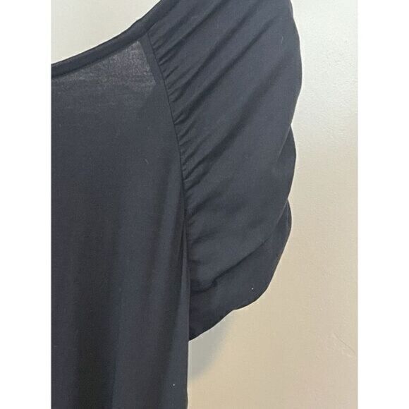 White House Black Market Cross Over Drape Ruching Women's‎ Large - Picture 10 of 14